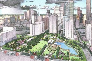 Discovery Green Aerial Rendering
